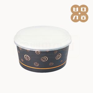 PT 종이용기 검정 1500cc 300개 대표 이미지