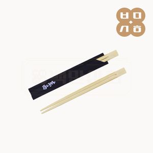 KO 21cm 반포장 블랙 일회용 대나무젓가락 (100개x20봉지) 대표 이미지