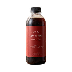 너티 블랜딩 올바른커피 1000ML 대용량 콜드브루 원액 부드러운 더치커피 대표 이미지