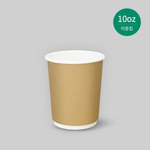 [업체발송] 10온스 이중컵 크라프트 500개입 대표 이미지
