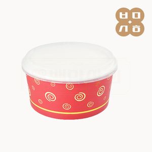 PT 종이용기 레드 1500cc 300개 대표 이미지