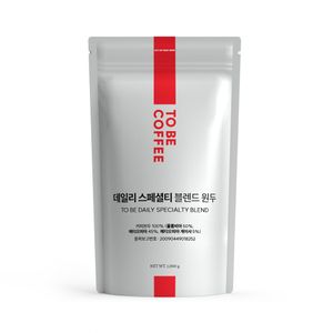 투비 데일리 스페셜티 블렌드 홀빈 원두 커피 1kg 대표 이미지